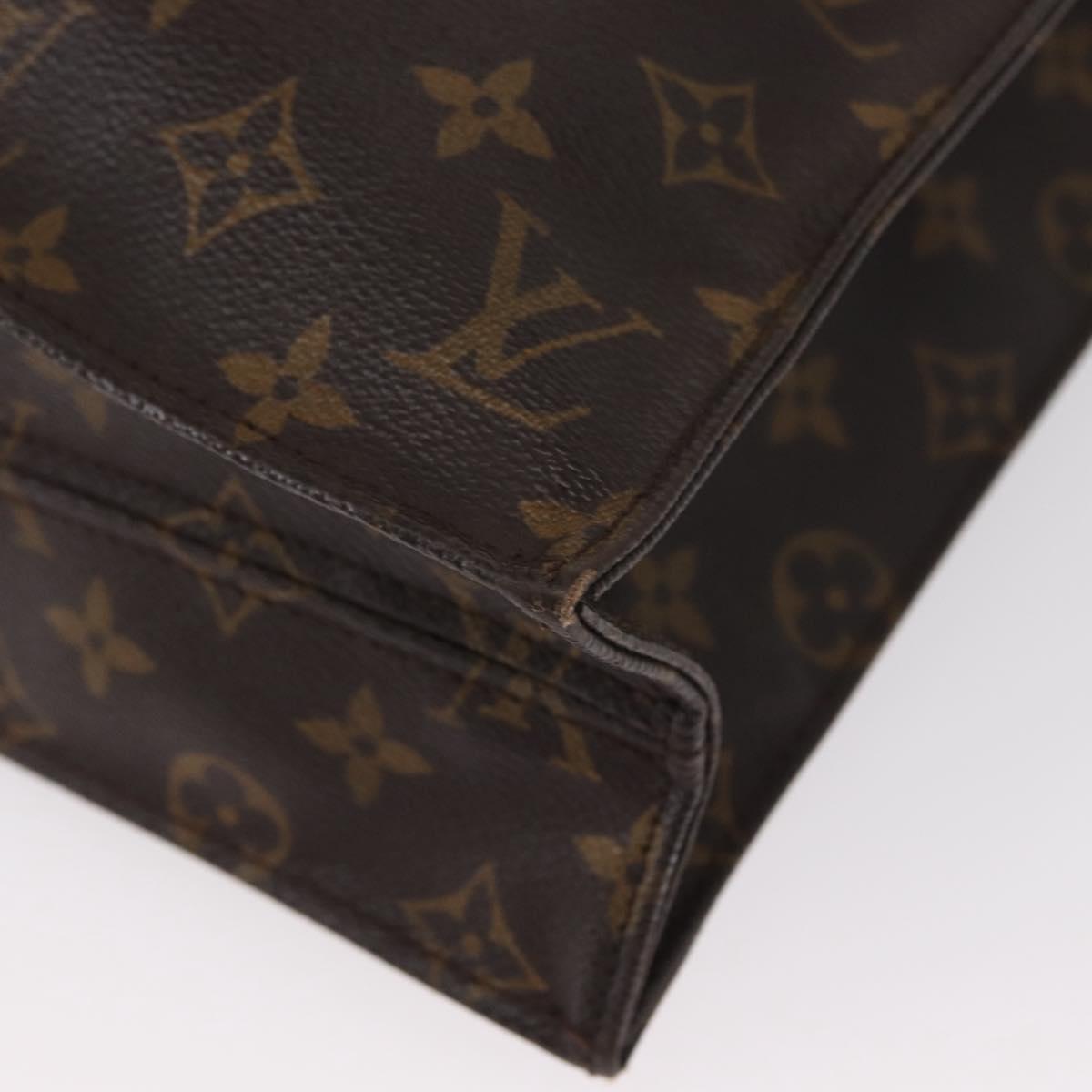 LOUIS VUITTON Monogram Sac Plat Hand Bag M51140 LV Auth 154800