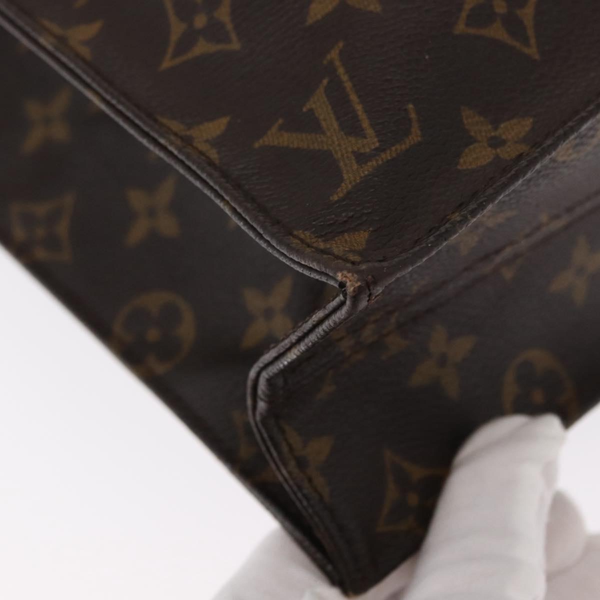 LOUIS VUITTON Monogram Sac Plat Hand Bag M51140 LV Auth 154800
