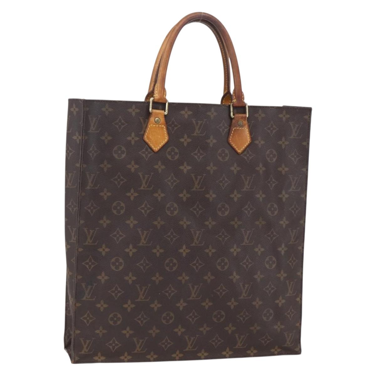 LOUIS VUITTON Monogram Sac Plat Hand Bag M51140 LV Auth 154801