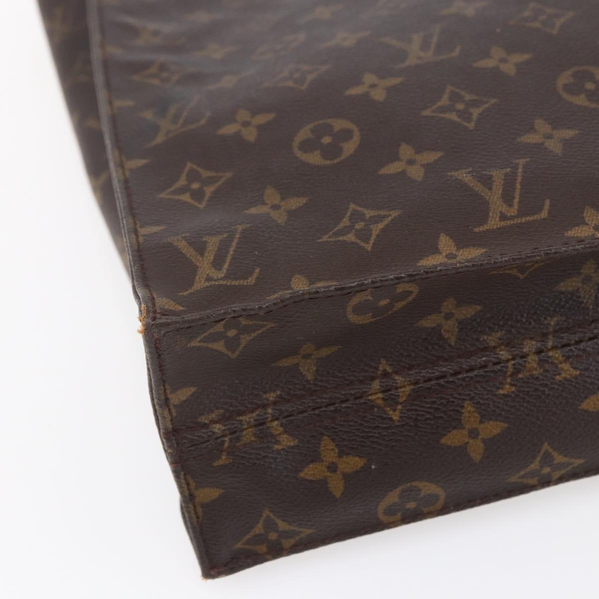 LOUIS VUITTON Monogram Sac Plat Hand Bag M51140 LV Auth 154801