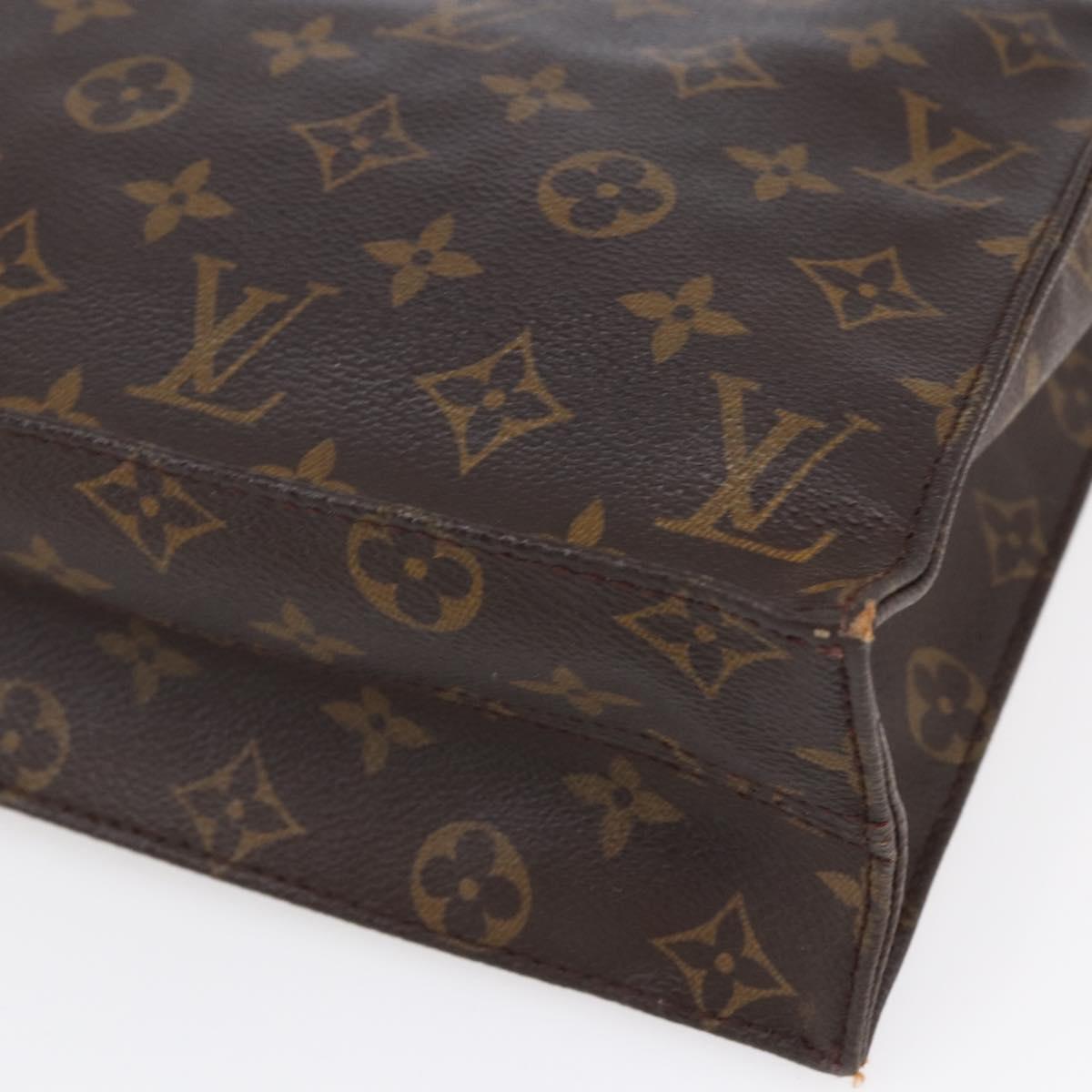 LOUIS VUITTON Monogram Sac Plat Hand Bag M51140 LV Auth 154801
