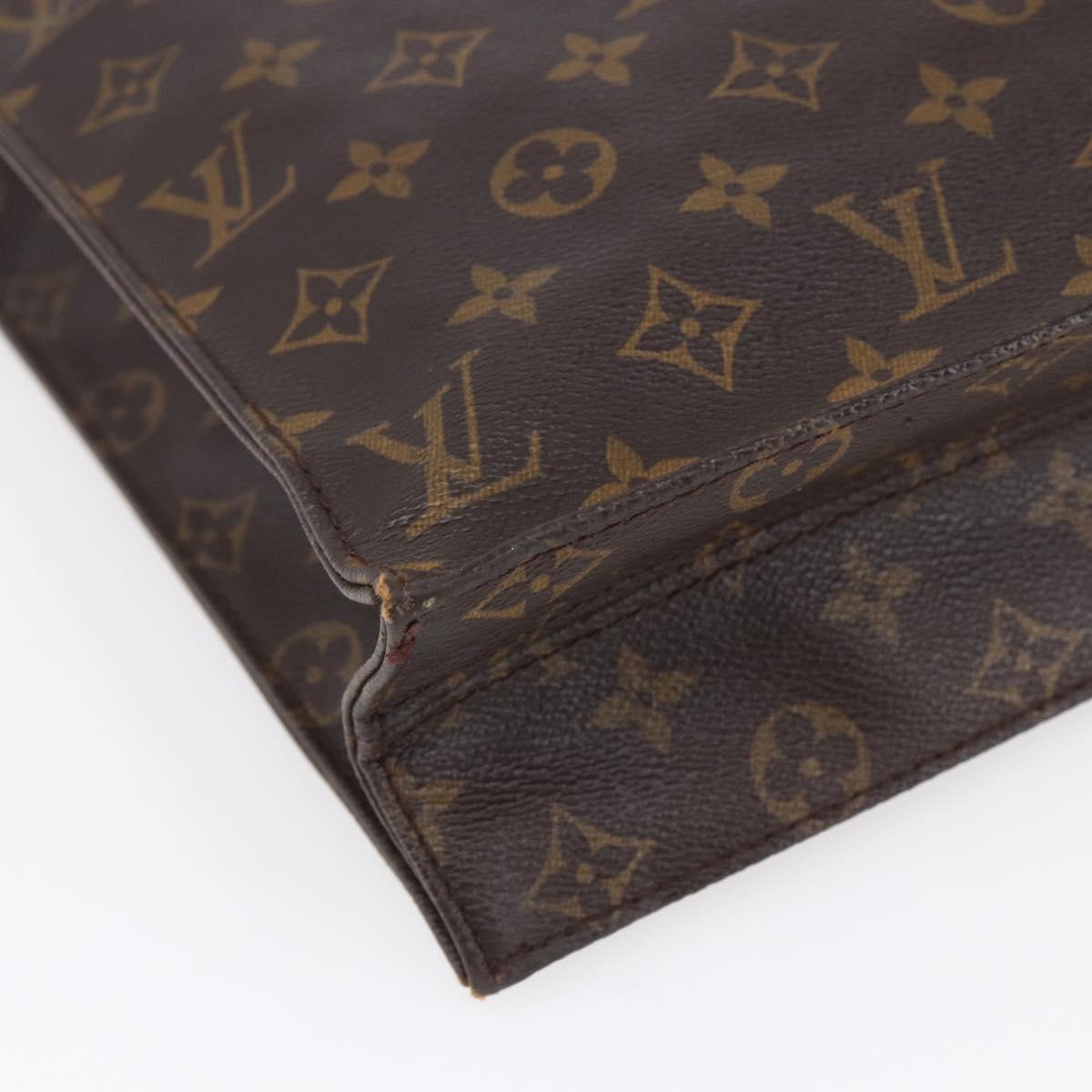 LOUIS VUITTON Monogram Sac Plat Hand Bag M51140 LV Auth 154801