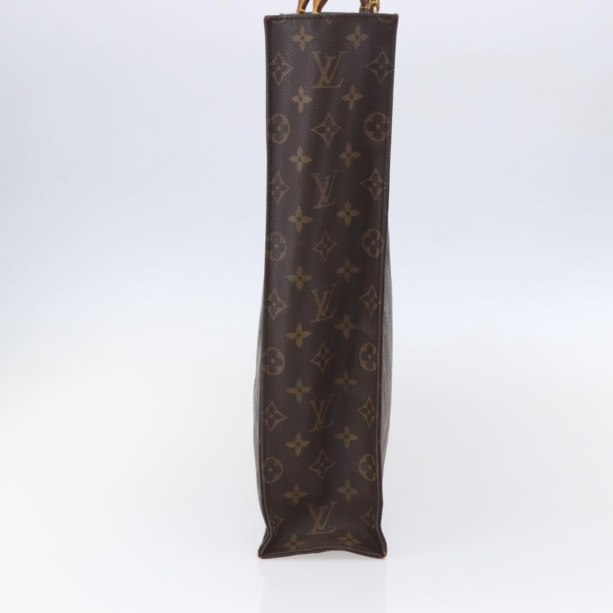 LOUIS VUITTON Monogram Sac Plat Hand Bag M51140 LV Auth 154801