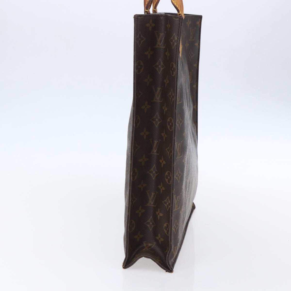 LOUIS VUITTON Monogram Sac Plat Hand Bag M51140 LV Auth 154801