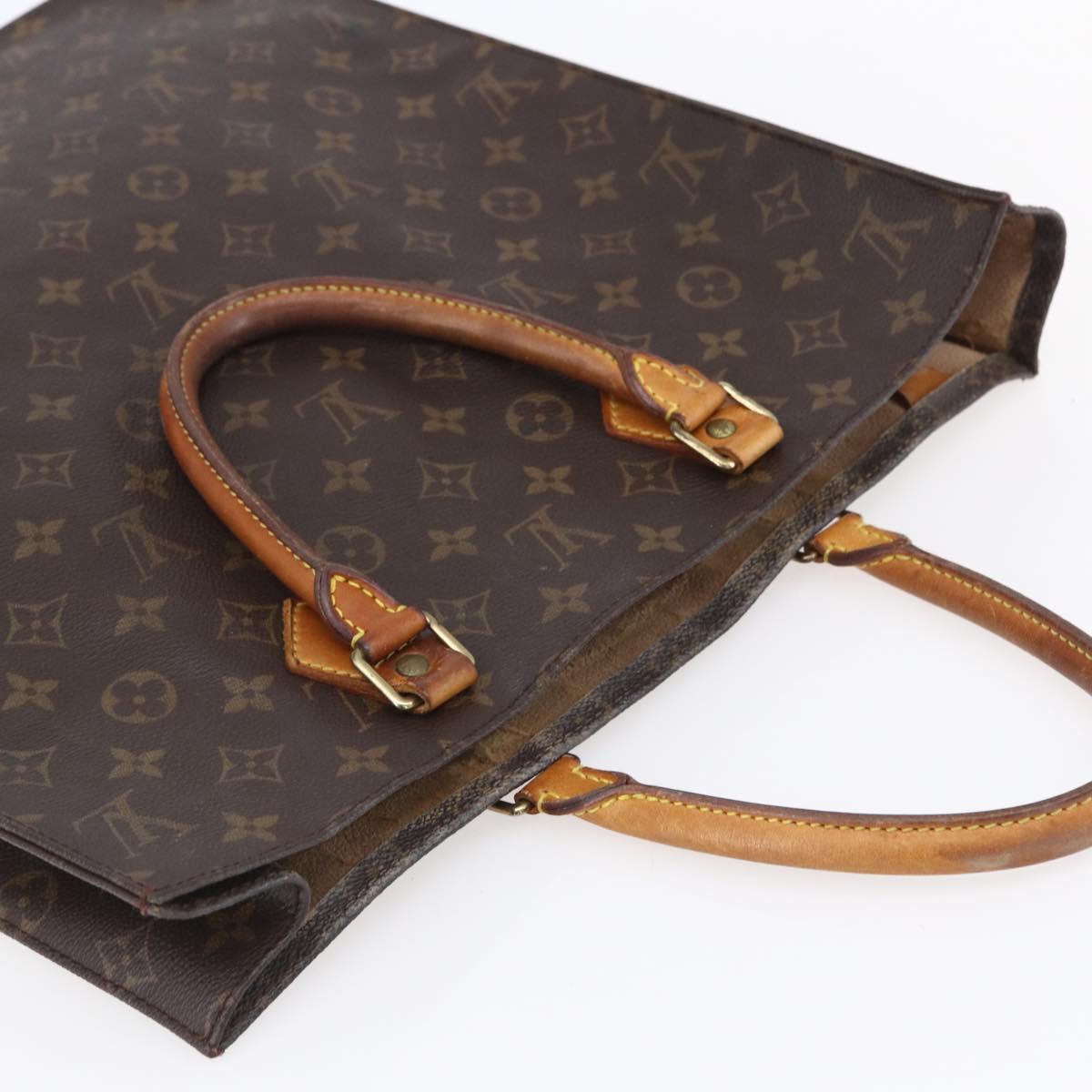 LOUIS VUITTON Monogram Sac Plat Hand Bag M51140 LV Auth 154801