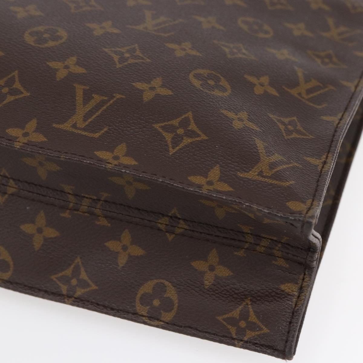 LOUIS VUITTON Monogram Sac Plat Hand Bag M51140 LV Auth 154802