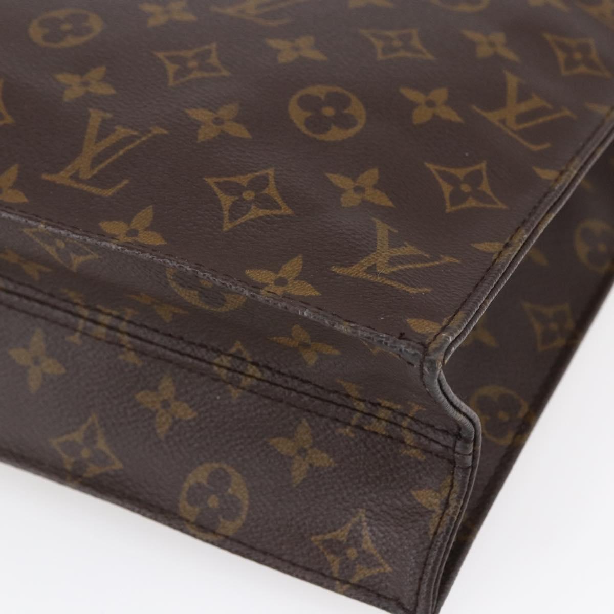 LOUIS VUITTON Monogram Sac Plat Hand Bag M51140 LV Auth 154802