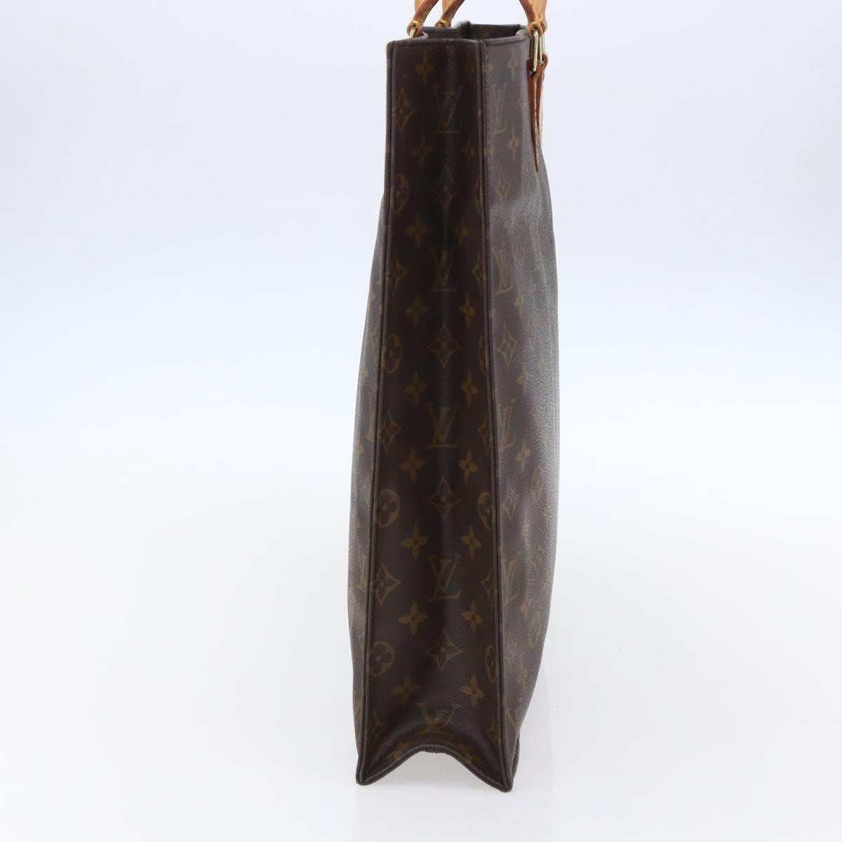 LOUIS VUITTON Monogram Sac Plat Hand Bag M51140 LV Auth 154802