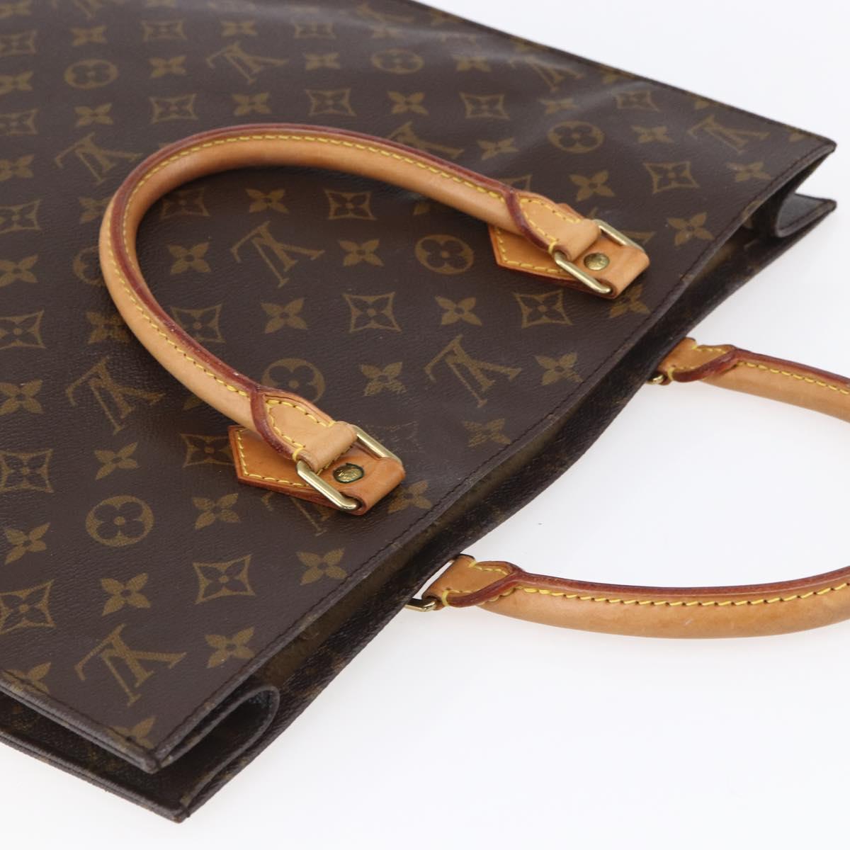 LOUIS VUITTON Monogram Sac Plat Hand Bag M51140 LV Auth 154802