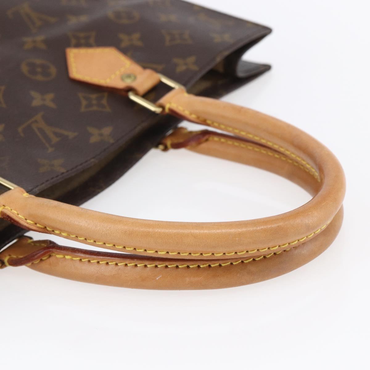 LOUIS VUITTON Monogram Sac Plat Hand Bag M51140 LV Auth 154802