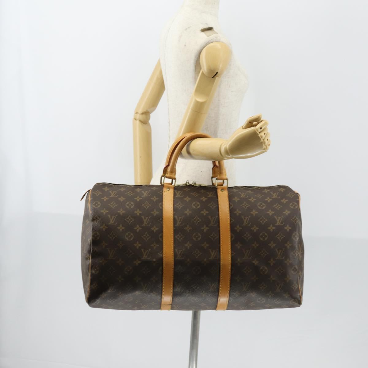 LOUIS VUITTON Monogram Keepall 50 Boston Bag M41426 LV Auth 154808