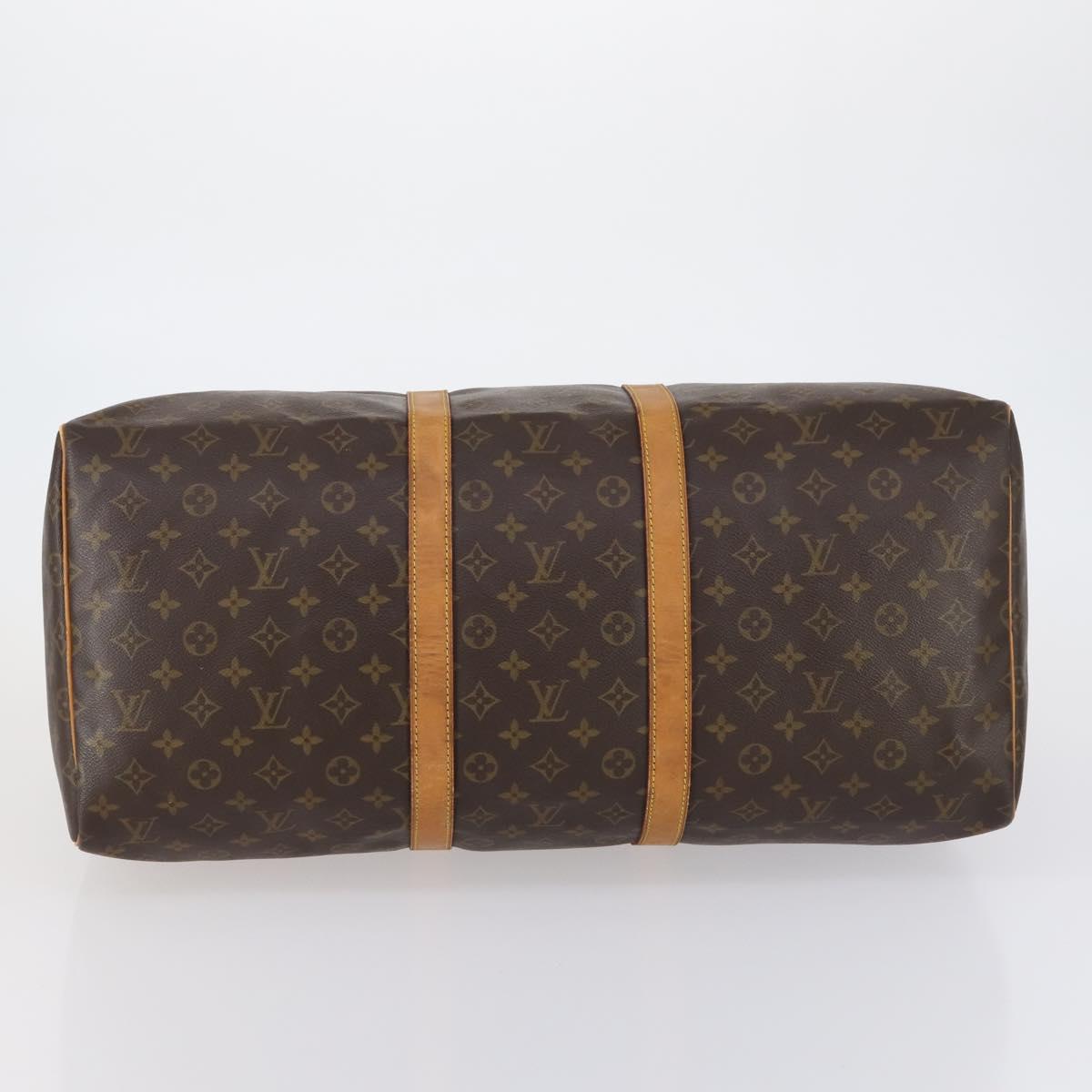 LOUIS VUITTON Monogram Keepall 55 Boston Bag M41424 LV Auth 154811