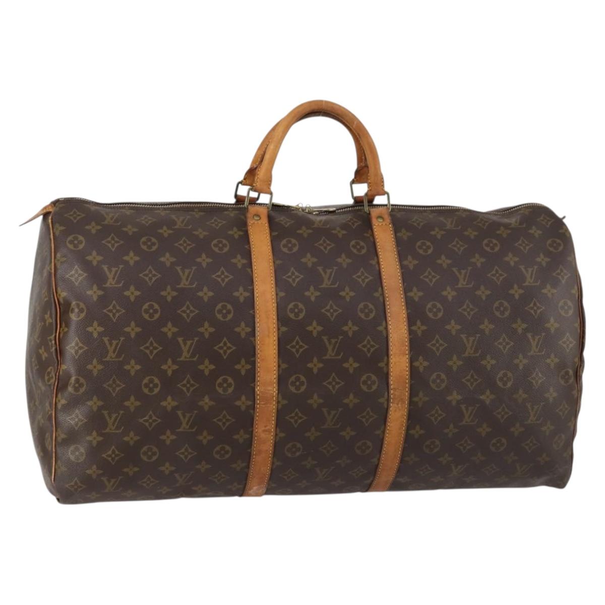 LOUIS VUITTON Monogram Keepall 60 Boston Bag M41422 LV Auth 154812