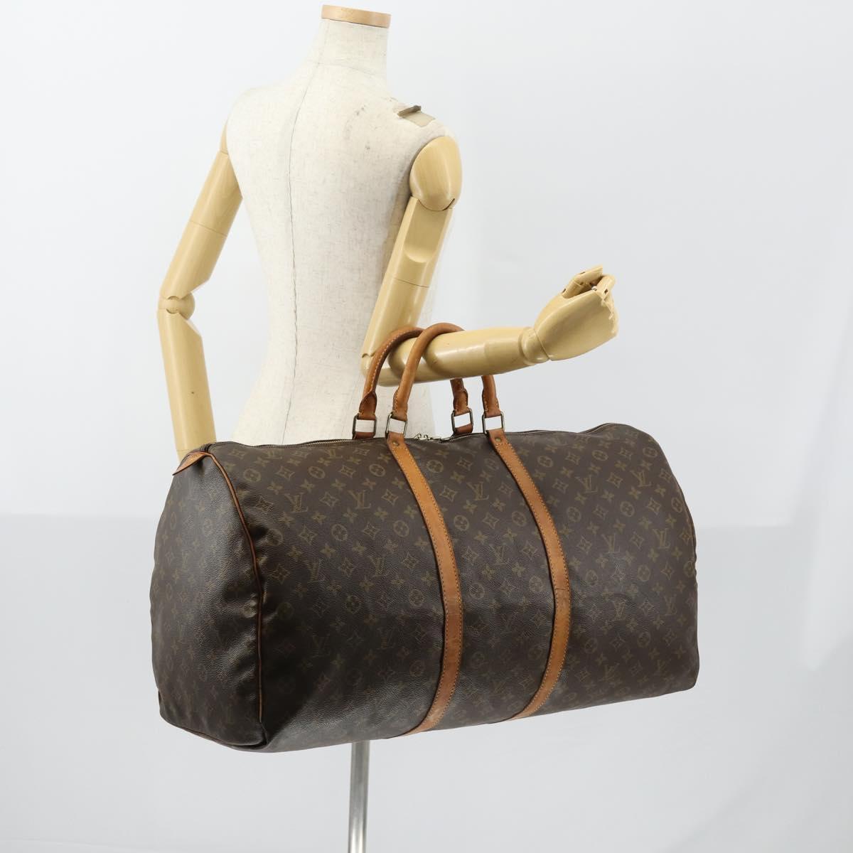 LOUIS VUITTON Monogram Keepall 60 Boston Bag M41422 LV Auth 154812