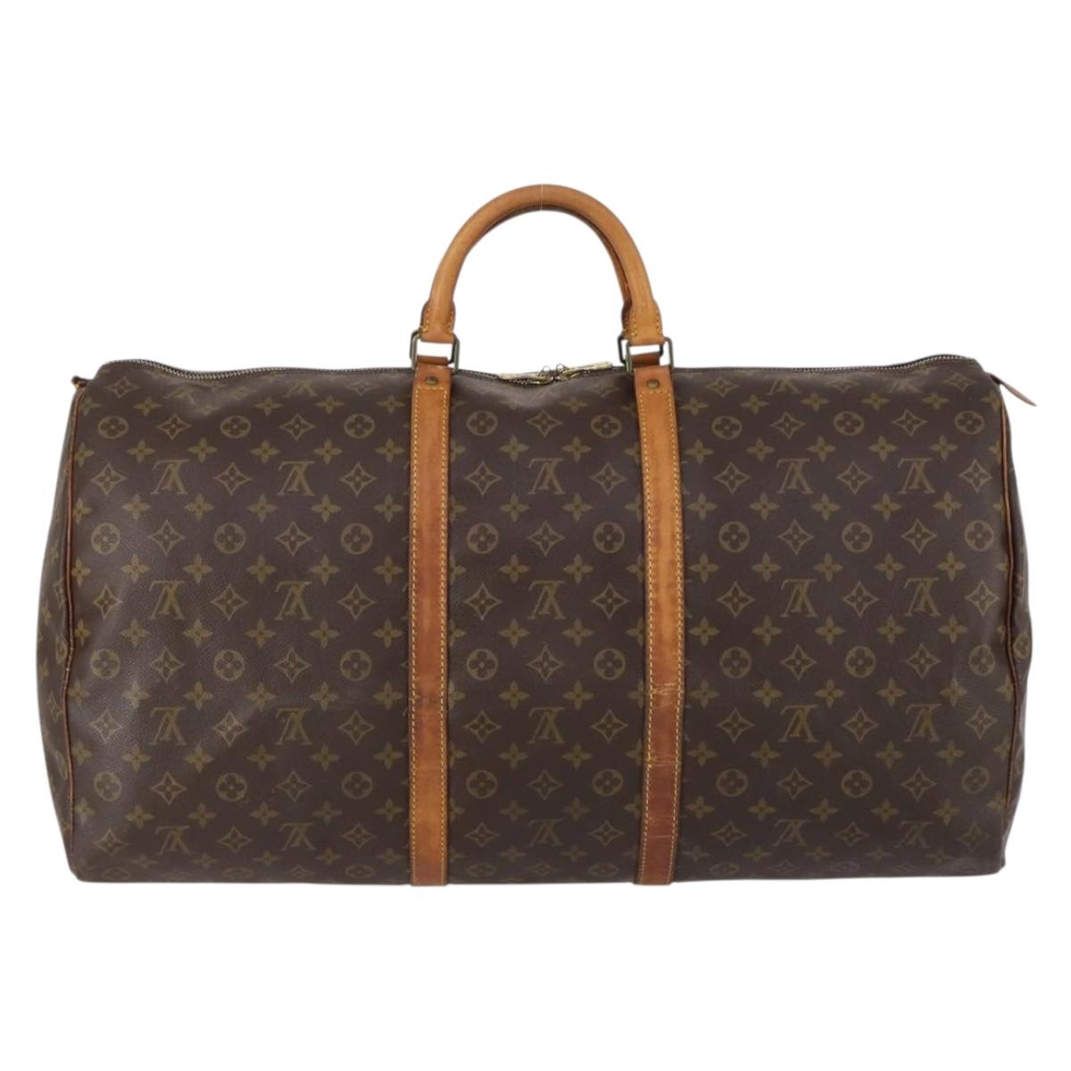 LOUIS VUITTON Monogram Keepall 60 Boston Bag M41422 LV Auth 154812