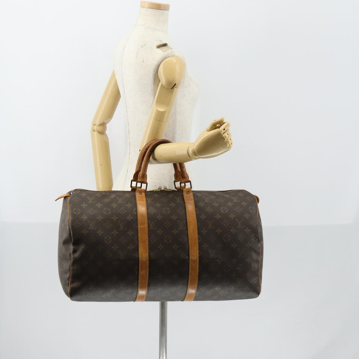 LOUIS VUITTON Monogram Keepall 50 Boston Bag M41426 LV Auth 154813