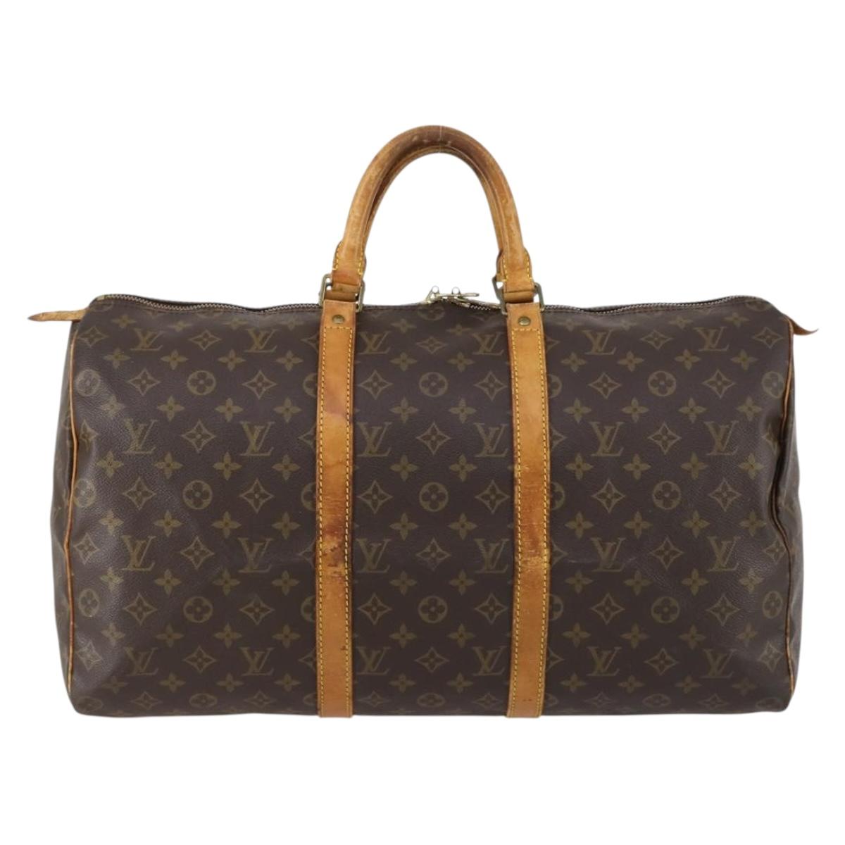 LOUIS VUITTON Monogram Keepall 50 Boston Bag M41426 LV Auth 154814