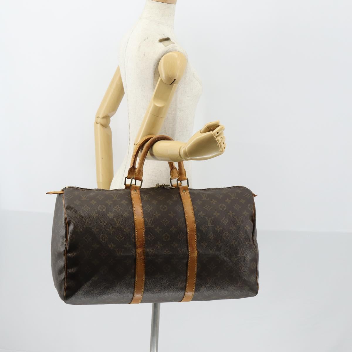 LOUIS VUITTON Monogram Keepall 50 Boston Bag M41426 LV Auth 154814