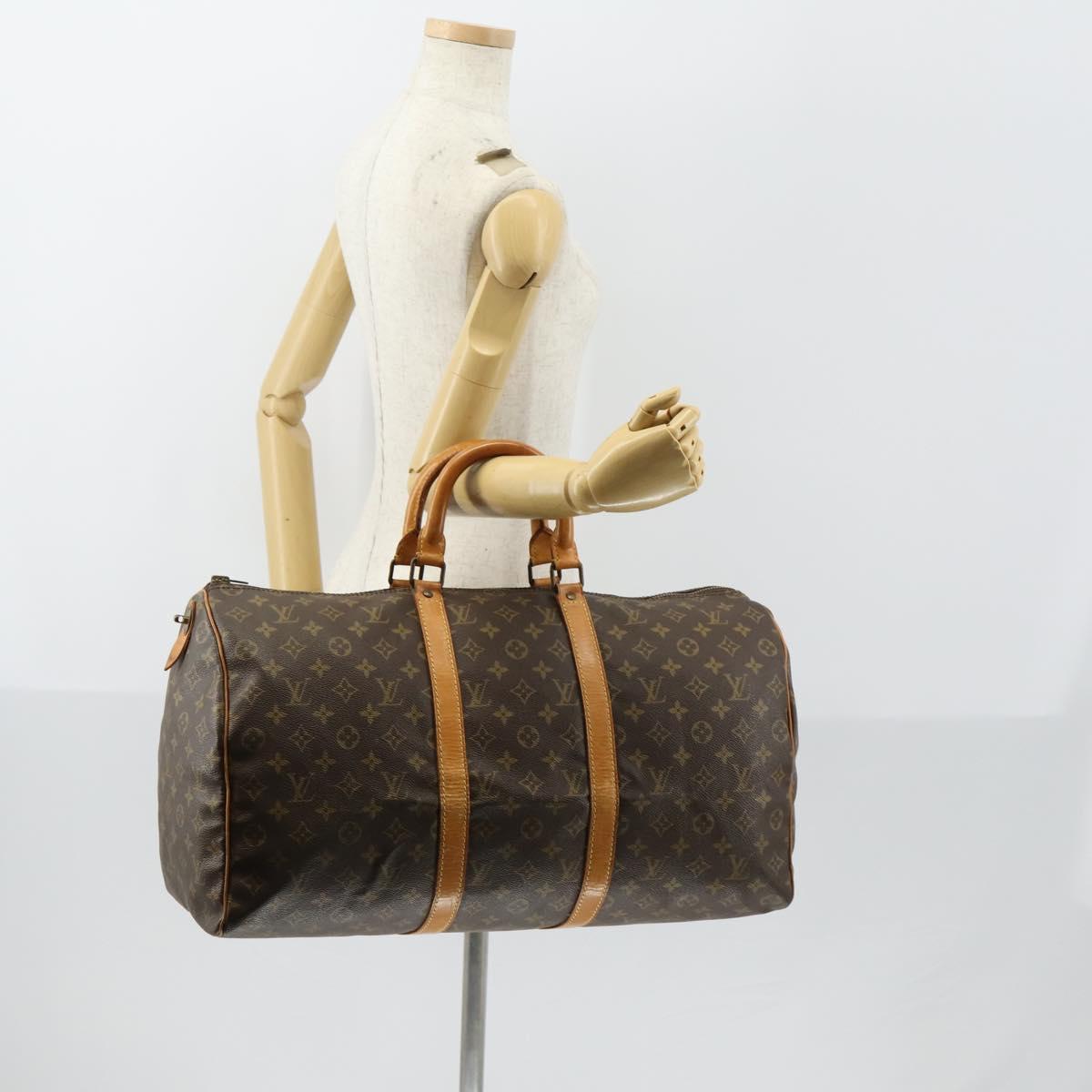 LOUIS VUITTON Monogram Keepall 50 Boston Bag M41426 LV Auth 154815