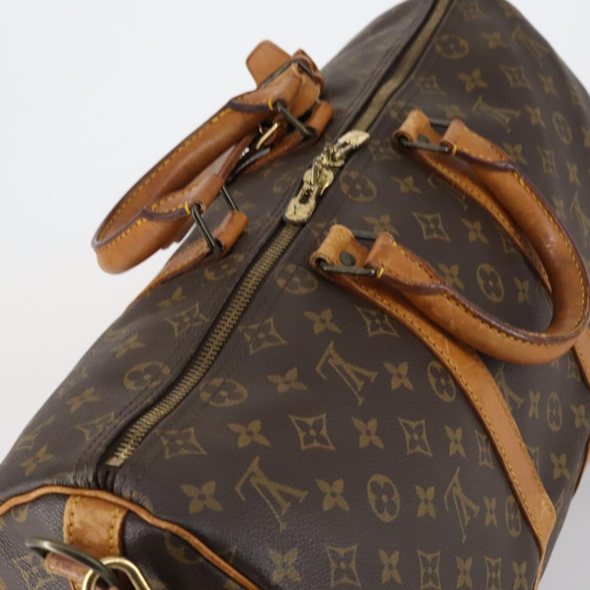 LOUIS VUITTON Monogram Keepall Bandouliere 45 Boston Bag M41418 LV Auth 154816