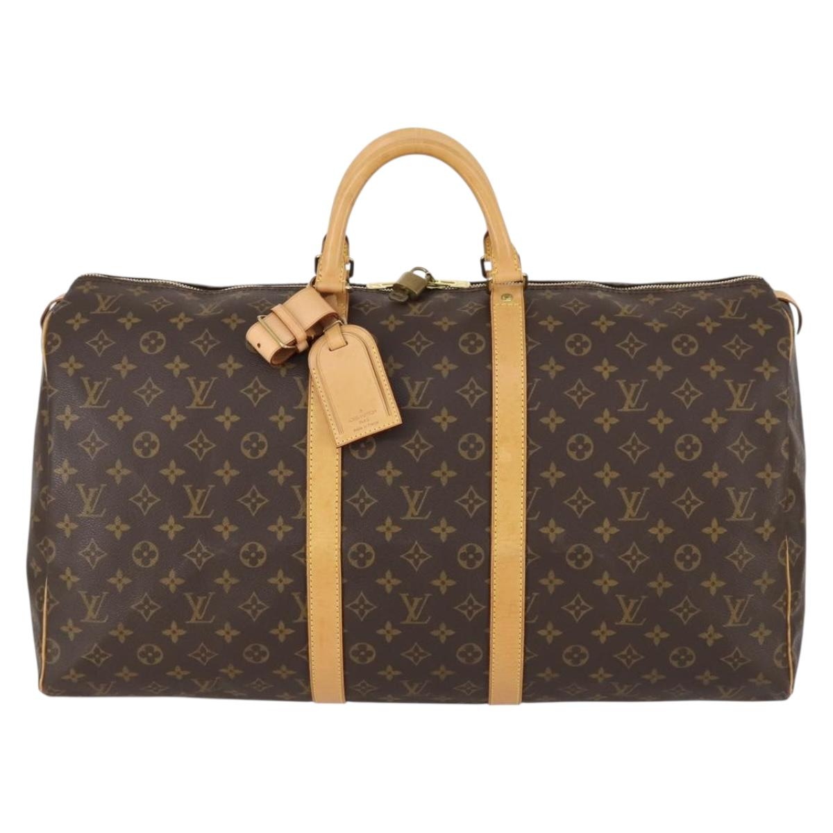 LOUIS VUITTON Monogram Keepall 55 Boston Bag M41424 LV Auth 154817