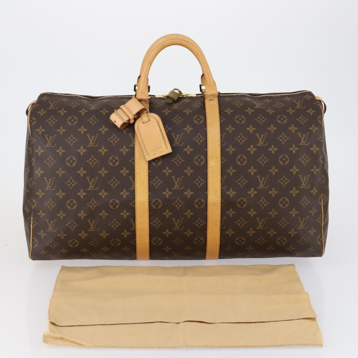 LOUIS VUITTON Monogram Keepall 55 Boston Bag M41424 LV Auth 154817