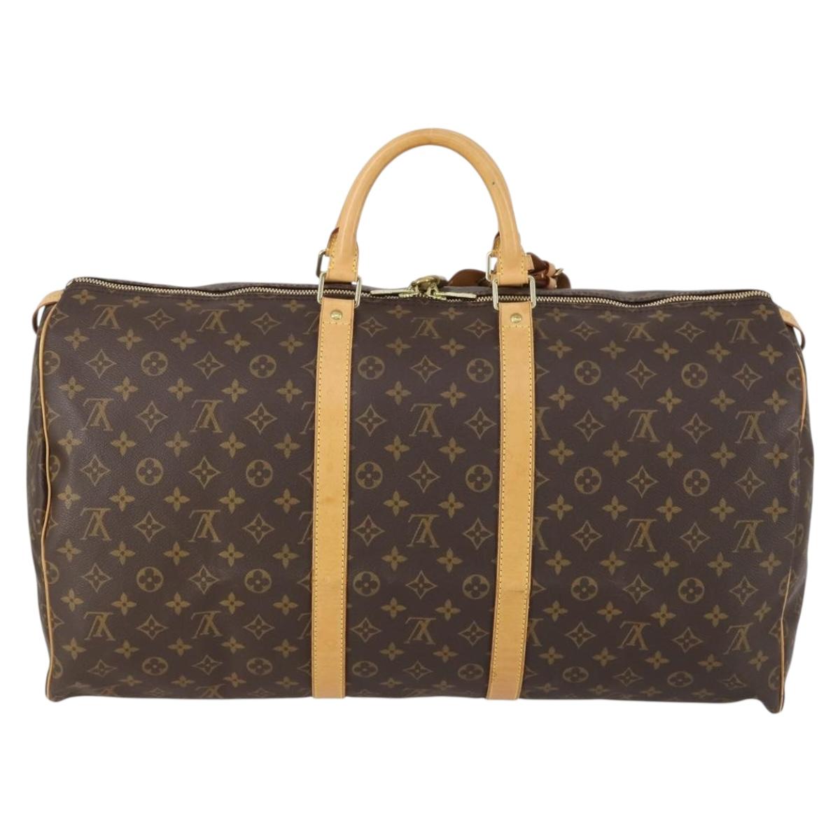 LOUIS VUITTON Monogram Keepall 55 Boston Bag M41424 LV Auth 154817