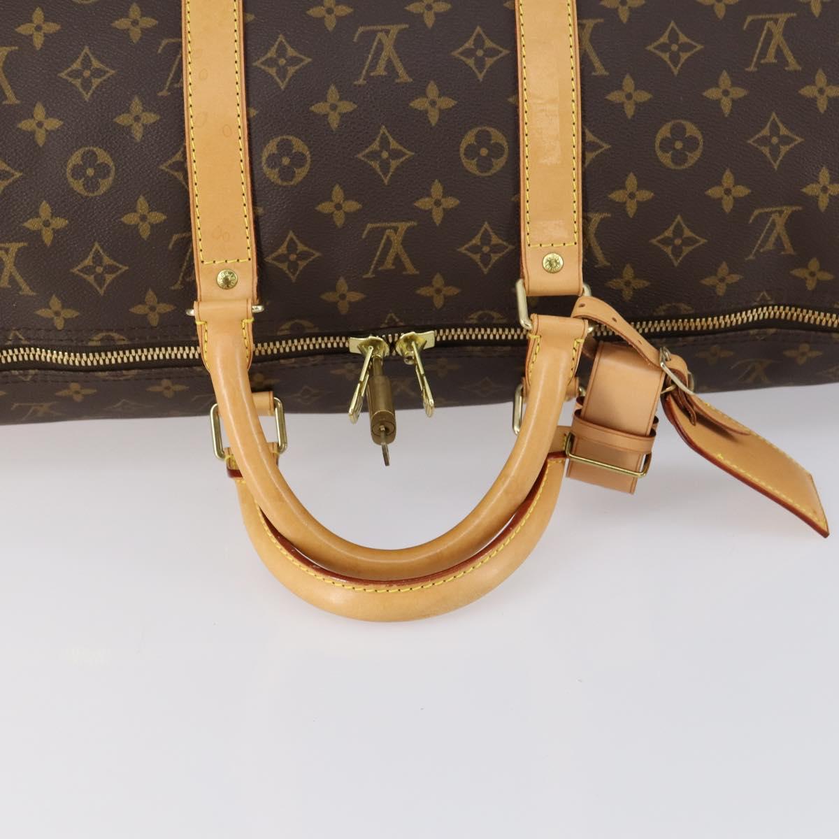 LOUIS VUITTON Monogram Keepall 55 Boston Bag M41424 LV Auth 154817