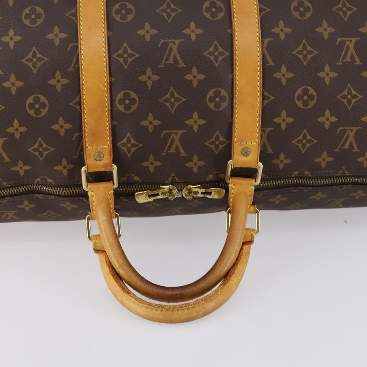 LOUIS VUITTON Monogram Keepall 55 Boston Bag M41424 LV Auth 154818