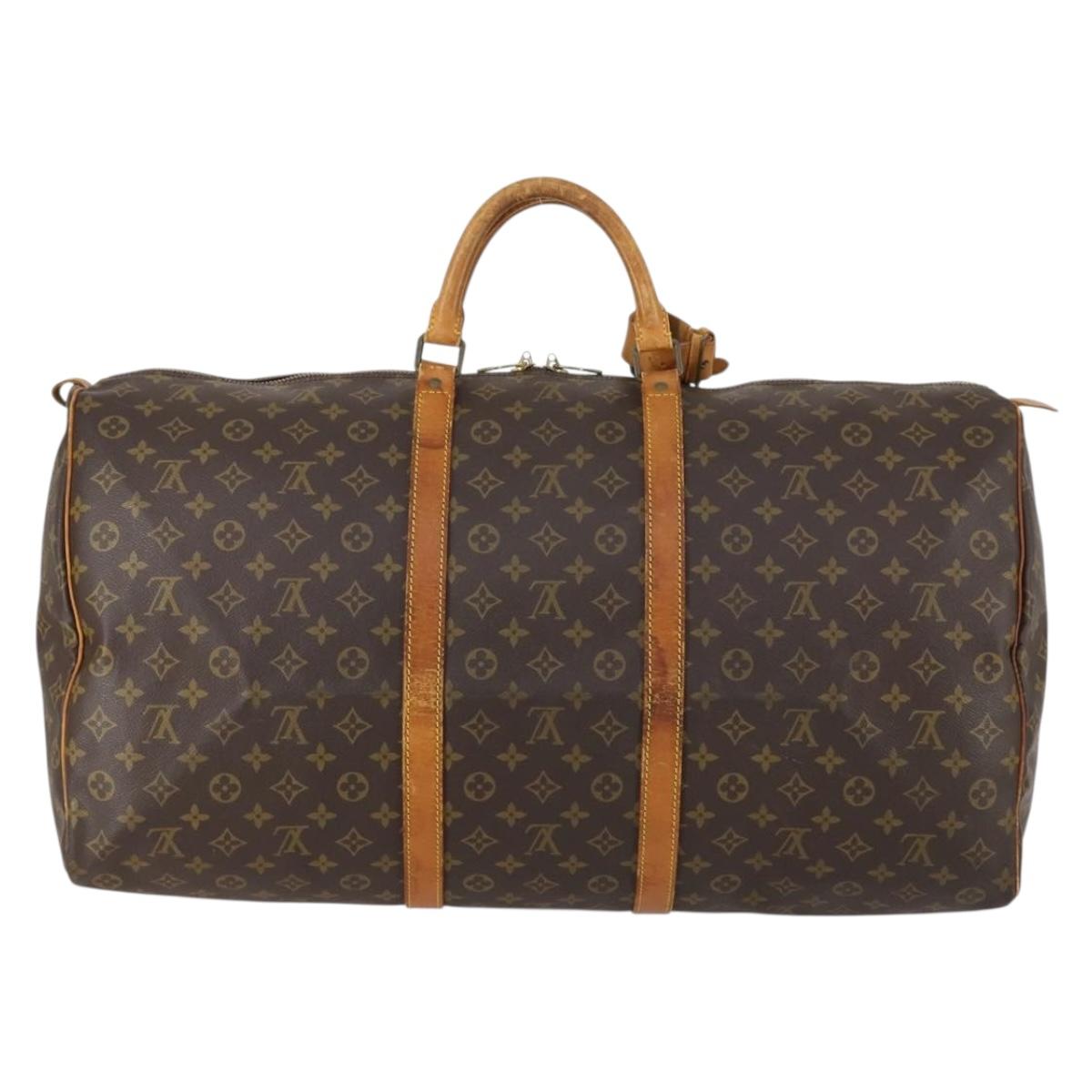 LOUIS VUITTON Monogram Keepall 60 Boston Bag M41422 LV Auth 154820