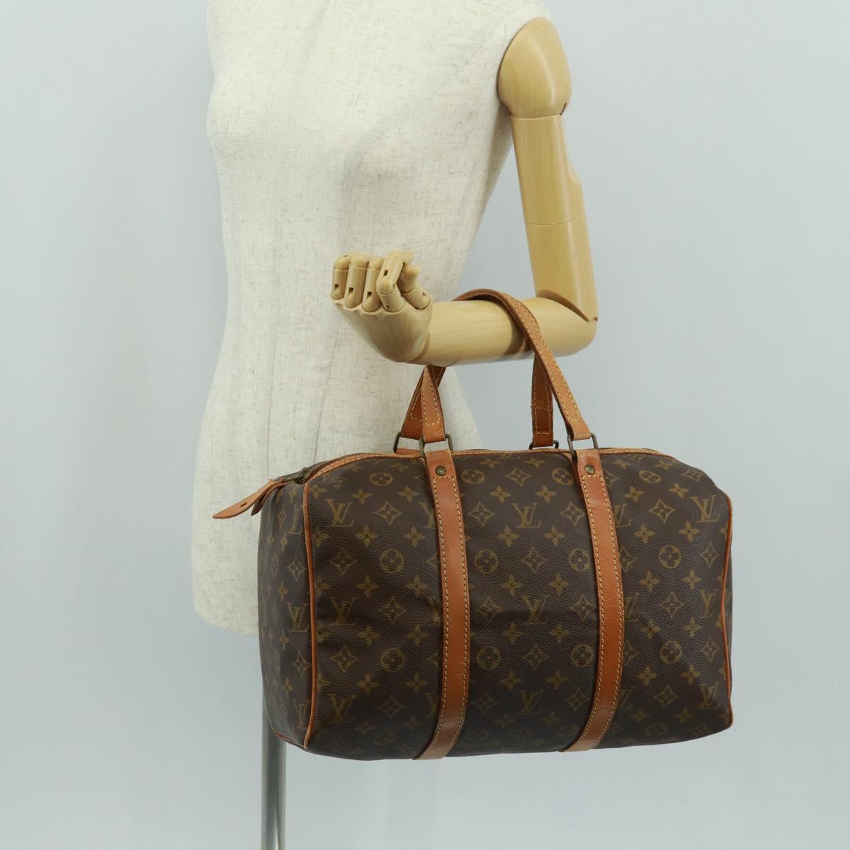 LOUIS VUITTON Monogram Sac Souple 35 Boston Bag M41626 LV Auth 154822