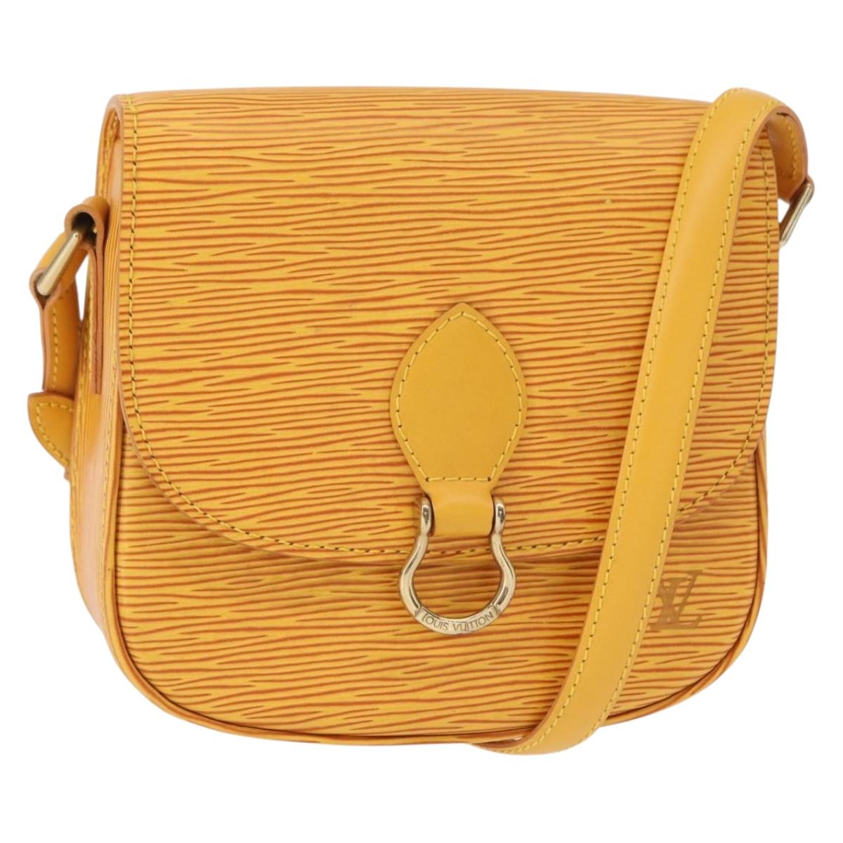 LOUIS VUITTON Epi Saint Cloud PM Shoulder Bag Yellow M52219 LV Auth 154823
