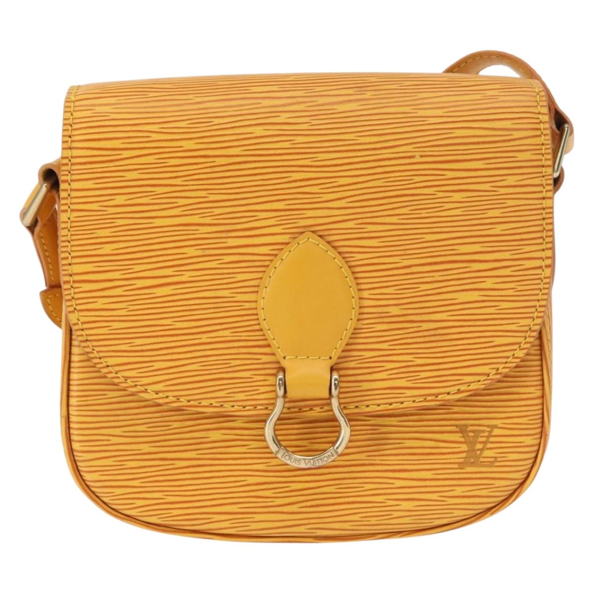 LOUIS VUITTON Epi Saint Cloud PM Shoulder Bag Yellow M52219 LV Auth 154823