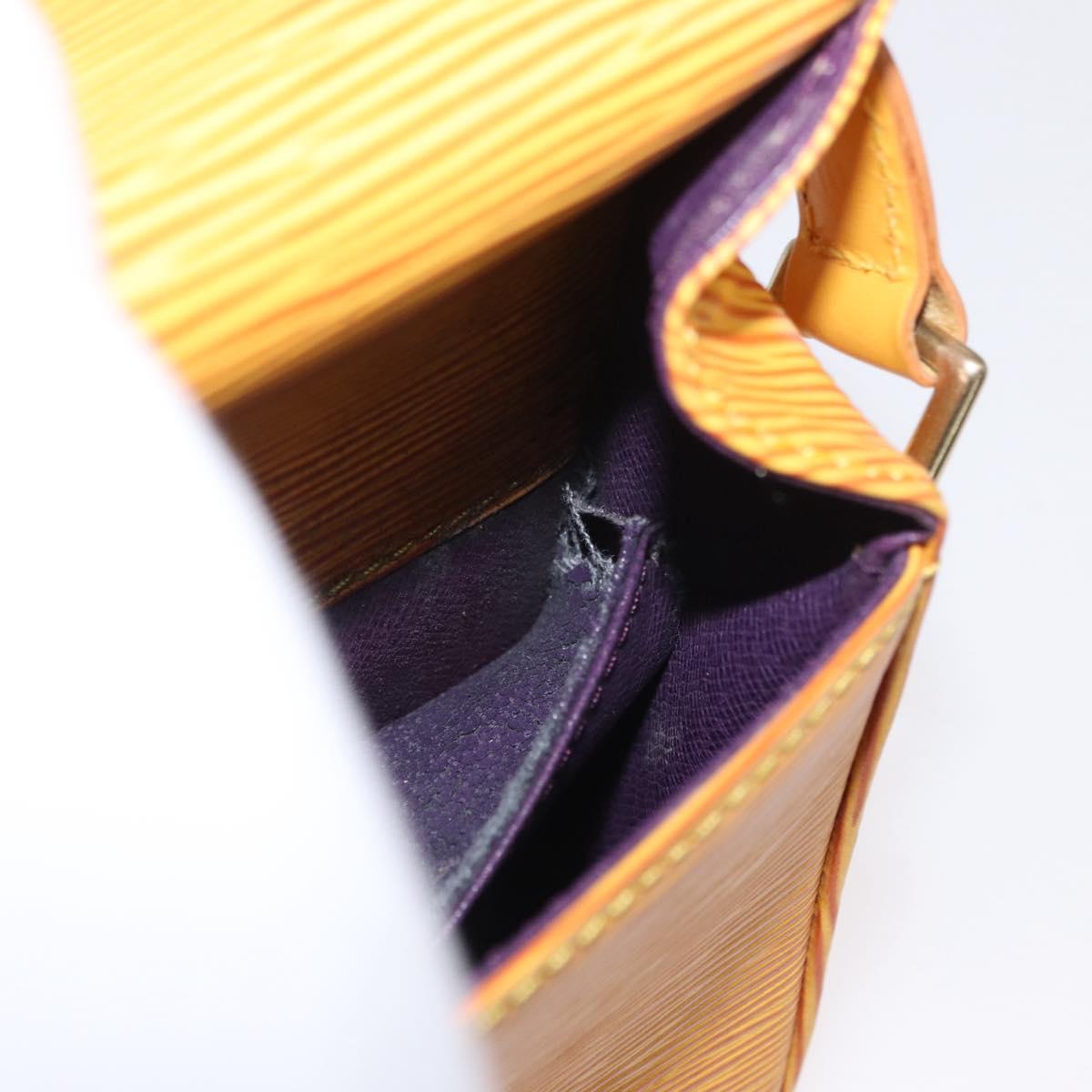 LOUIS VUITTON Epi Saint Cloud PM Shoulder Bag Yellow M52219 LV Auth 154823