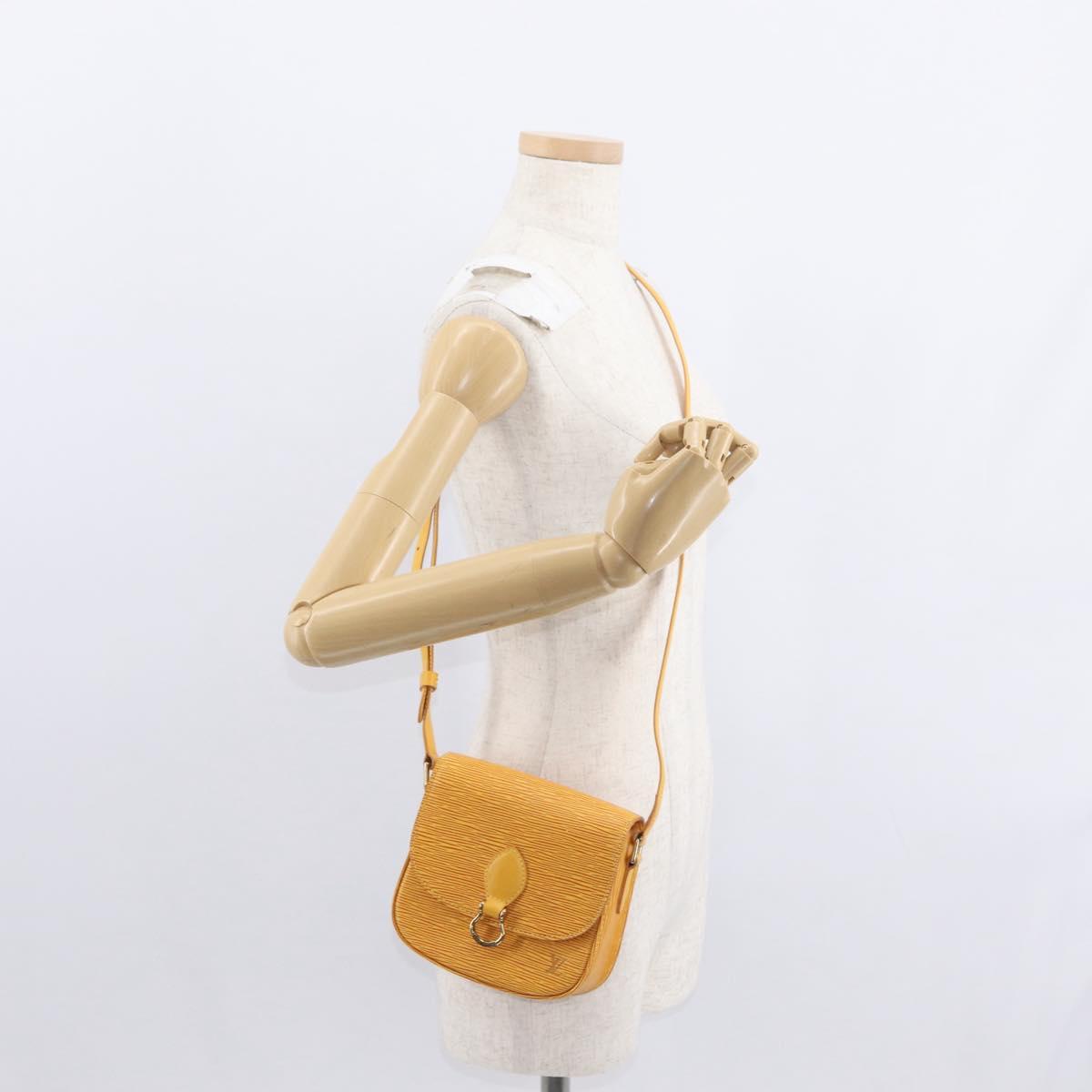 LOUIS VUITTON Epi Saint Cloud PM Shoulder Bag Yellow M52219 LV Auth 154823
