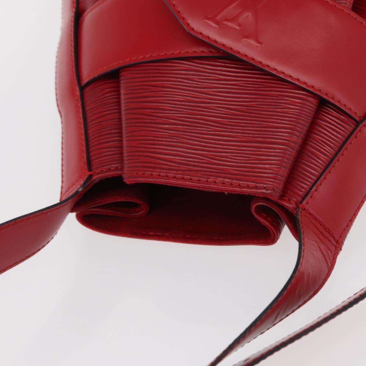 LOUIS VUITTON Epi Sac Depaule PM Shoulder Bag Red M80207 LV Auth 154826