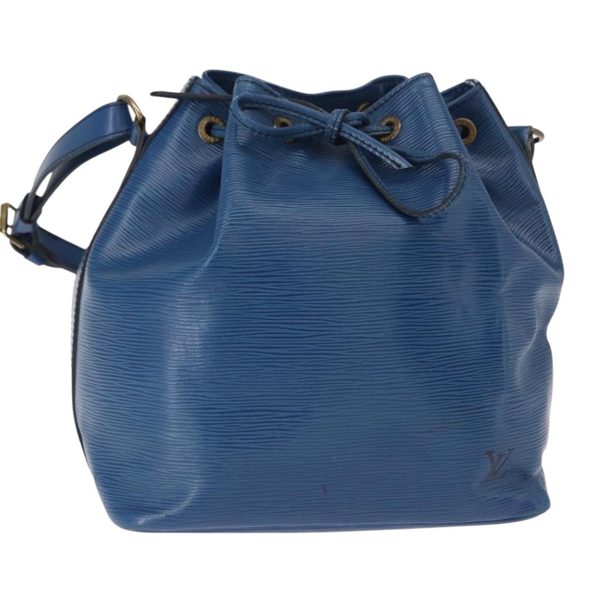 LOUIS VUITTON Epi Petit Noe Shoulder Bag Blue M44105 LV Auth 154827