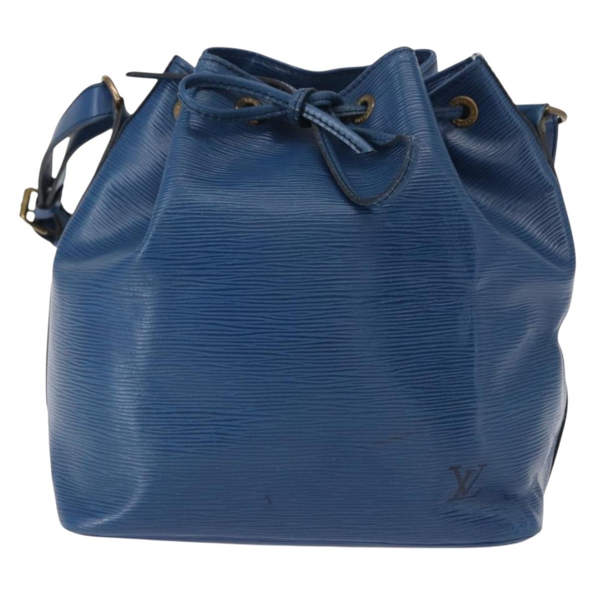 LOUIS VUITTON Epi Petit Noe Shoulder Bag Blue M44105 LV Auth 154827