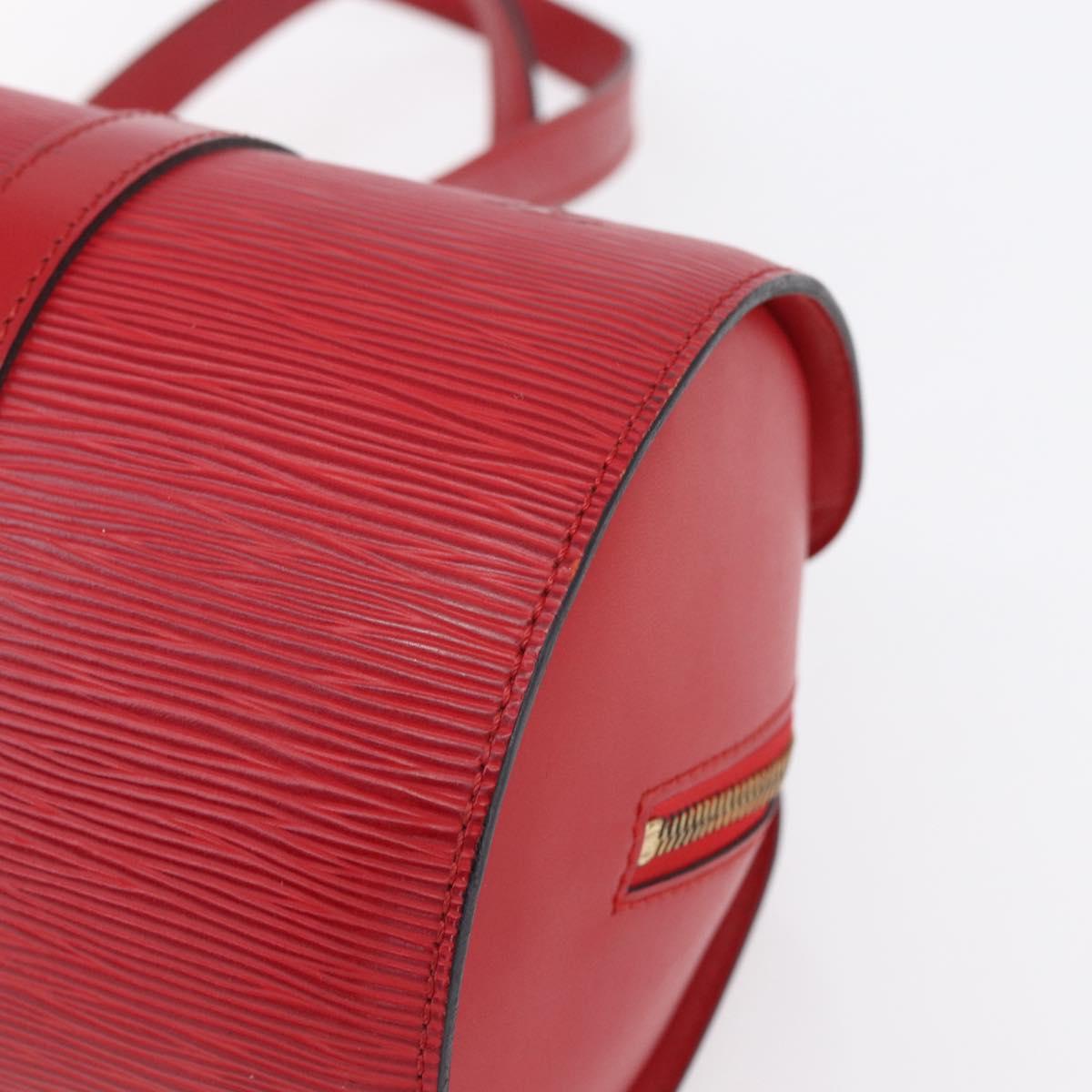 LOUIS VUITTON Epi Soufflot Hand Bag Red M52227 LV Auth 154828
