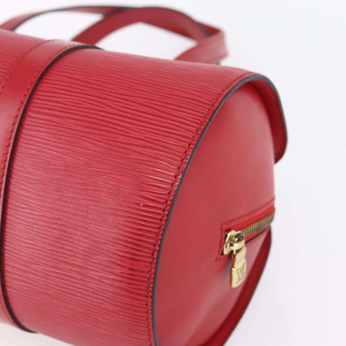 LOUIS VUITTON Epi Soufflot Hand Bag Red M52227 LV Auth 154828