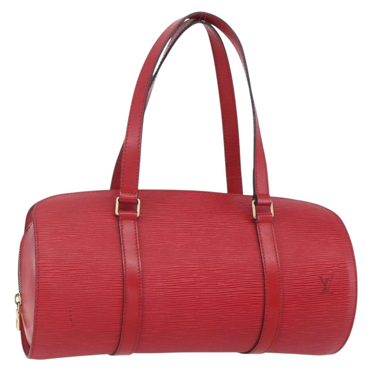 LOUIS VUITTON Epi Soufflot Hand Bag Red M52227 LV Auth 154828