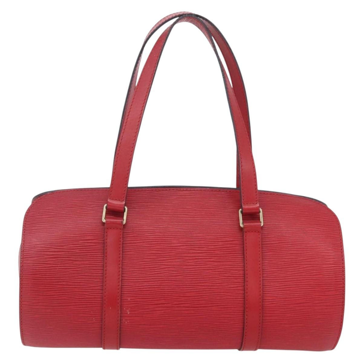 LOUIS VUITTON Epi Soufflot Hand Bag Red M52227 LV Auth 154828