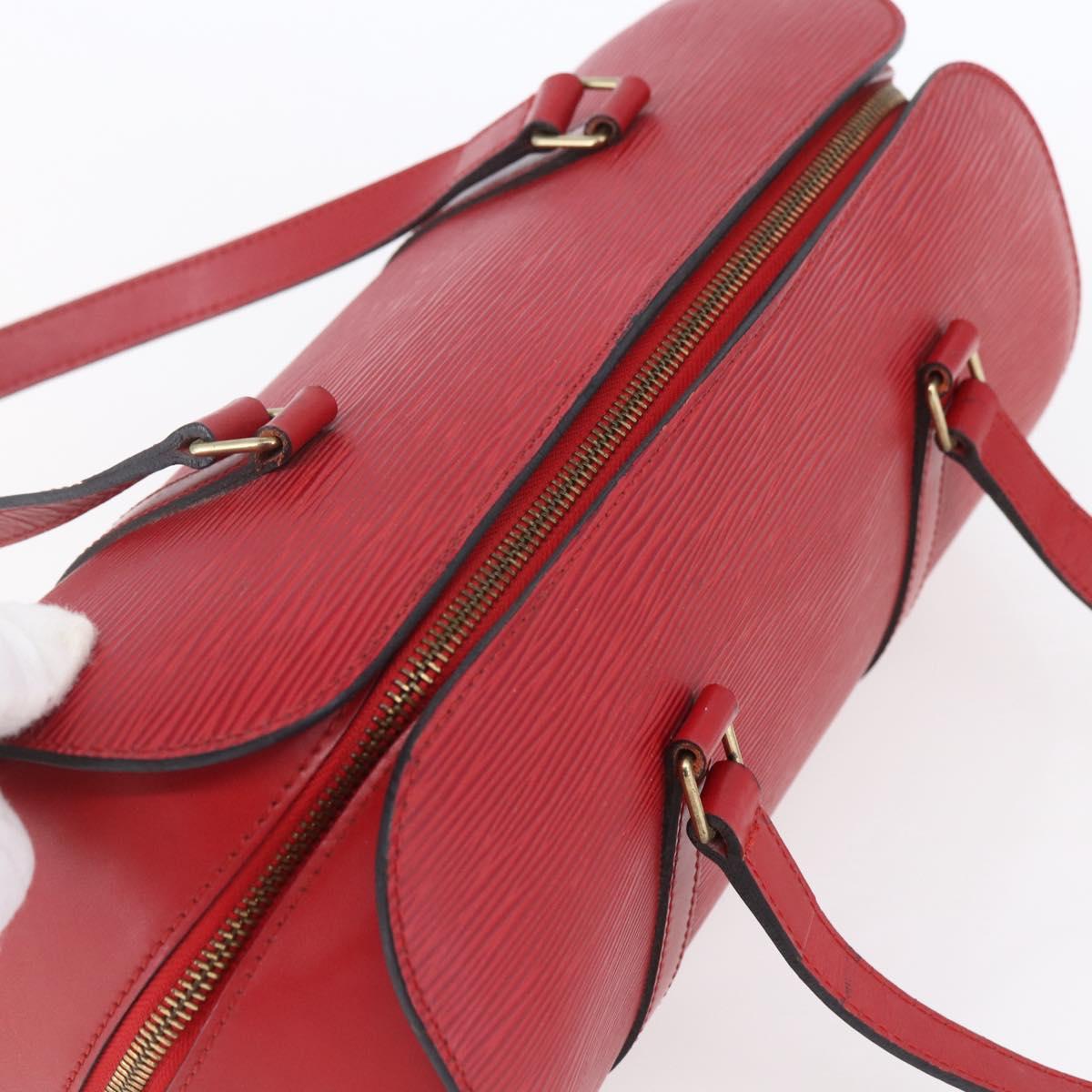 LOUIS VUITTON Epi Soufflot Hand Bag Red M52227 LV Auth 154828