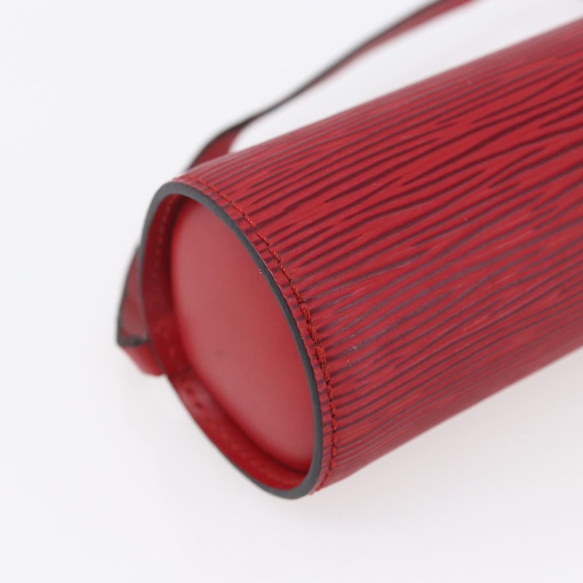 LOUIS VUITTON Epi Soufflot Pouch Accessory Pouch Red LV Auth 154829