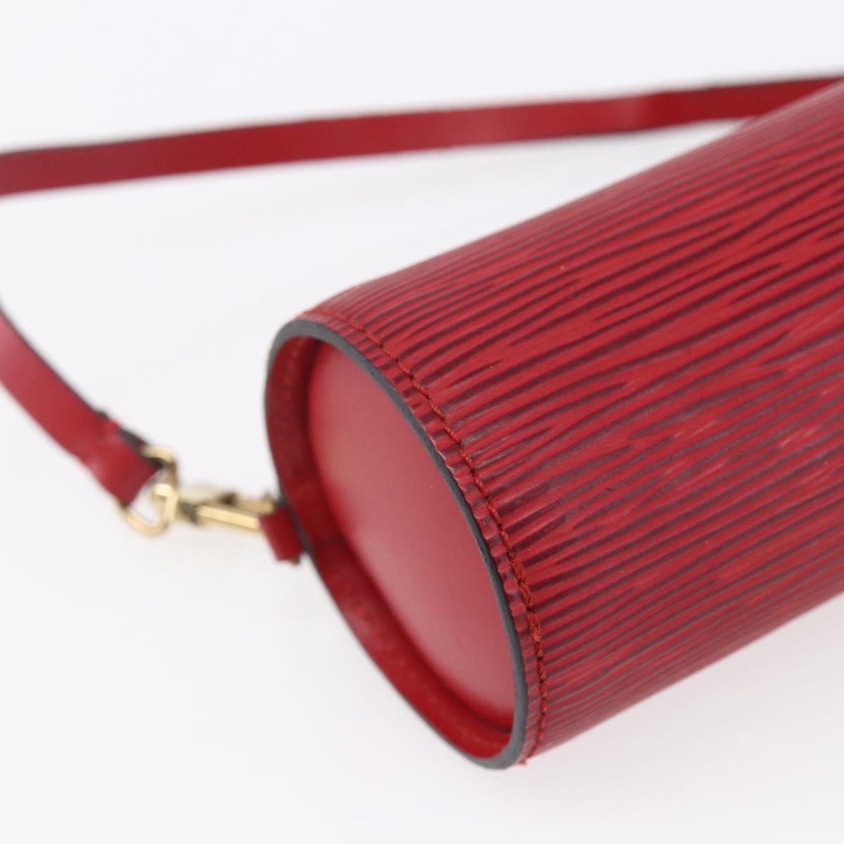 LOUIS VUITTON Epi Soufflot Pouch Accessory Pouch Red LV Auth 154829