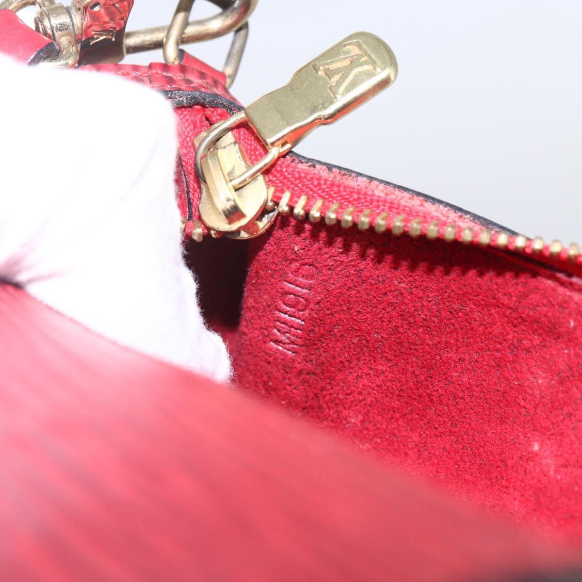 LOUIS VUITTON Epi Soufflot Pouch Accessory Pouch Red LV Auth 154829