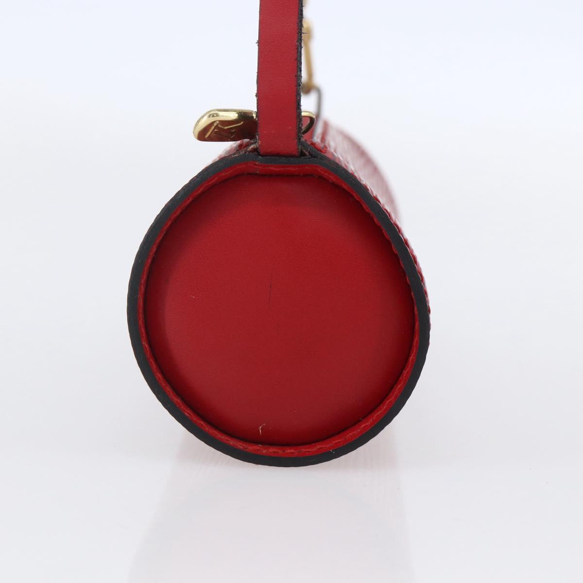 LOUIS VUITTON Epi Soufflot Pouch Accessory Pouch Red LV Auth 154829