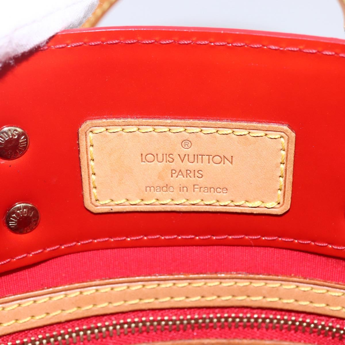 LOUIS VUITTON Monogram Vernis Reade PM Hand Bag Red Rouge M91088 LV Auth 154833