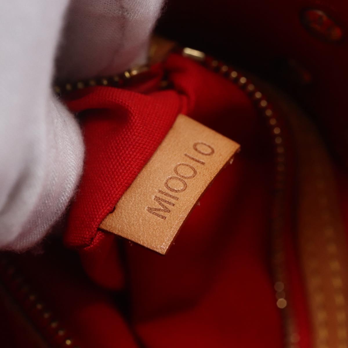 LOUIS VUITTON Monogram Vernis Reade PM Hand Bag Red Rouge M91088 LV Auth 154834