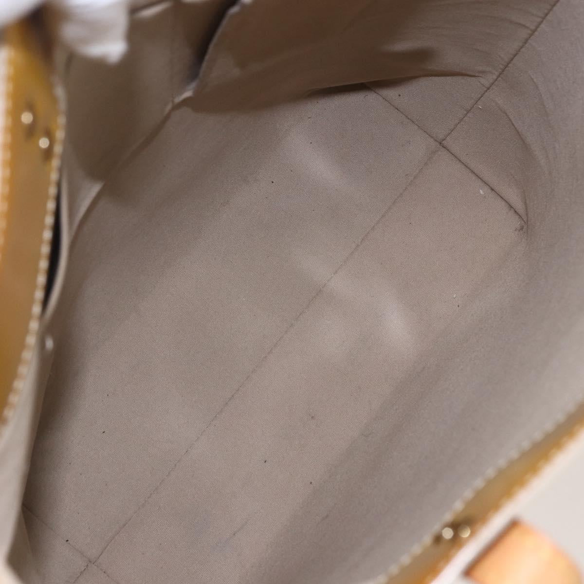 LOUIS VUITTON Monogram Vernis Reade MM Hand Bag Beige M91141 LV Auth 154837